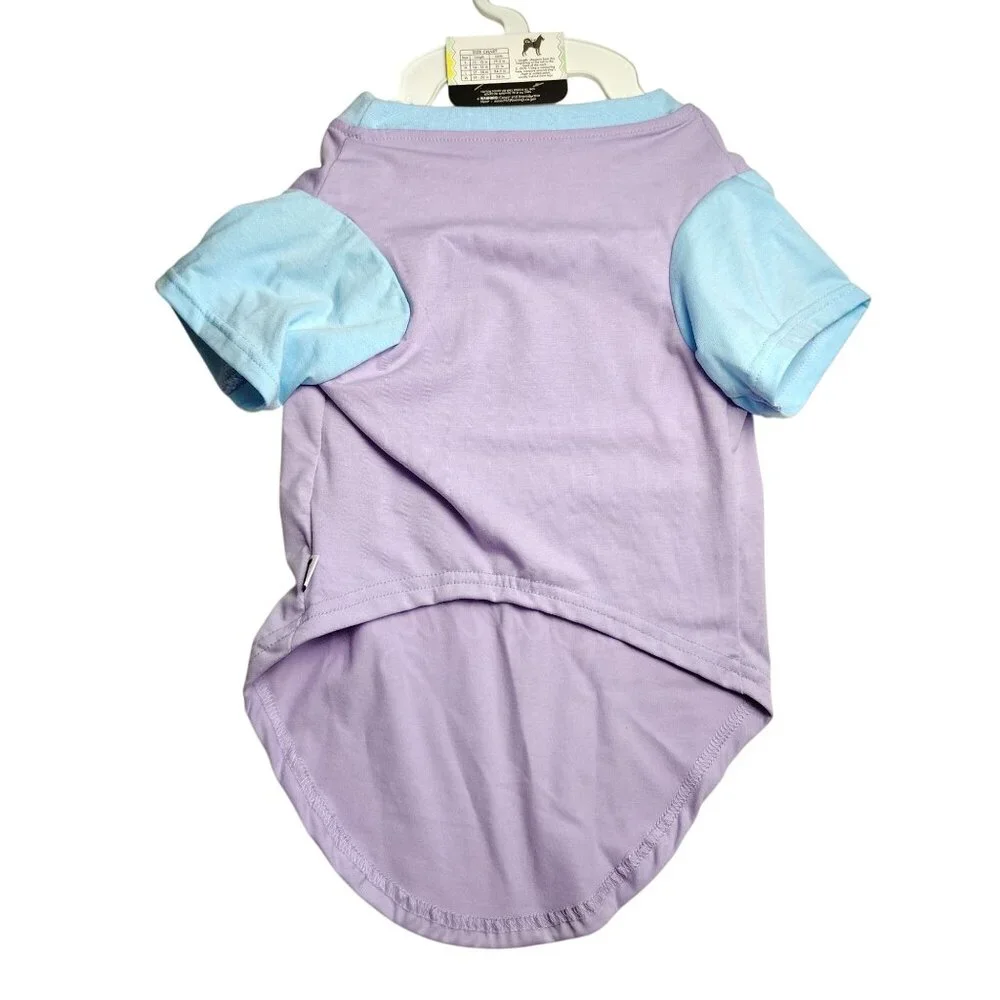 Woof XL Dog Happy Easter Every Bunny Purple and Blue Pet Apparel T-Shirt